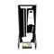 5S Supplies Housekeeping Shadow Board Broom Station V18, Black / White, BO + Stand, No Text HSB-V18-BLACK/WHITE-BO-STAND-NO TEXT - alternate 1