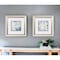 Homeroots Set of Two Blue Watercolor Brushed Silver Framed Wall Art, 2PK 365161 - alternate 4