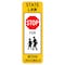 Sign Solutions Usa STLawSTOP SymbolPed SymbolCross, 12 in W x Vertical Rectangle, Aluminum Sign DUS10HYE1236R1-6c - alternate 1