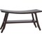 Homeroots 34" Brown Teak Shower Bench With Shelf 376691 - alternate 1