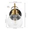 Jonathan Y Shirley 6" 1-Light Farmhouse Industrial Metal LED Vanity Light w/Seeded Glass Globe Shade, Brass Gold JYL7400B - alternate 9