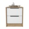 Homeroots 19" White Wood Two Drawer Nightstand 543654 - alternate 10