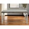 Homeroots 80" Clear And Silver Solid Wood And Stainless Steel Trestle Base Dining Table 283191 - alternate 3