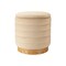 Homeroots 16in Beige and Storage Cylinder Bench With Baskets 720461 - alternate 1