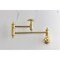 Kingston Brass Wall Mount Pot Filler Faucet with Knurled Handle, Brushed Brass KS3107RKX - alternate 6