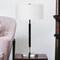 Homeroots 25" Black and Silver Metal Two Light Table Lamp With White Drum Shade 524305 - alternate 9
