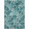 Homeroots 5' X 8' Teal Blue Aqua And Gray Abstract Washable Indoor Outdoor Area Rug 577692 - alternate 8