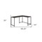 Homeroots 58" Espresso and Black L Shape Computer Desk 489984 - alternate 6