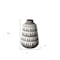 Homeroots 10" Gray And Ivory Geometric Cylinder Ceramic Table Vase 397546 - alternate 3