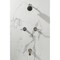 Kingston Brass Double-Handle Tub and Shower Faucet, Brushed Nickel KBX8148KPS - alternate 4
