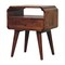 Homeroots 22" Chestnut Solid Wood Oval One Drawer Nightstand 651575 - alternate 14