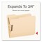 Pendaflex HD Fastener Folder, 1/3-Cut Tab: Assorted, Expands 0.75", 2 Fasteners, Letter Size, Manila, 50PK 1006994 - alternate 5