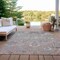 Homeroots 5' X 8' Taupe And Brown Floral Washable Indoor Outdoor Area Rug 609523 - alternate 9