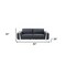 Homeroots 90" Gray Italian Leather Sofa With Silver Legs 491052 - alternate 9