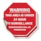 Signmission Warning This Area Is Under 24 Hour, 4 inch X 4 inch, Vinyl Decal, 2PK OC-D-2PACK-4-2 - alternate 1
