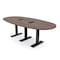 Skutchi Designs 8 Person Conference Table With Power Unit | 8' Boval Table | Harmony Series HAR-BOVL-48X96-T.BK-H3041-EBLK - alternate 1