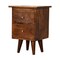 Homeroots 20" Brown Solid Wood Two Drawer Nightstand 701708 - alternate 8