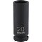 Channellock 1/2'' Drive 20 mm 6-Point Deep Metric Impact Socket 302916 - alternate 1