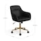 Martha Stewart Rayna Upholstered Office Chair in Black/Polished Brass CH-220921-6-BK-GLD-MS - alternate 7