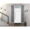 Vdomdoors Steel Door Deux 1705 White Enamel Transom Black Window Stainless Inserts Single Modern Painted-W36x DEUX1705EXD-BEM-W36 x H80+16-Left-hand Inswing - alternate 4