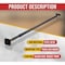 Mytee Products 40 in-70 in Telescopic Load Lock Cargo Bars w/ Rubber Pad for Tie-Down, Pickup Truck CargoBar-TEL - alternate 9