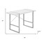 Homeroots 49" White and Gray Computer Desk 489983 - alternate 9