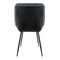 Elama 2 Piece Faux Leather Tufted Chair in Black with Black Metal Legs ELM-2602-BLK - alternate 7