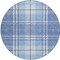 Homeroots 8' Denim Blue And Ivory Round Plaid Washable Indoor Outdoor Area Rug 596329 - alternate 8