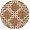 Homeroots 8' Brown And Ivory Round Geometric Washable Indoor Outdoor Area Rug 593782 - alternate 7