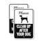 Signmission Please Clean Up After Your Dog, 18'' X 24'' 2 Signs, Heavy Gauge Aluminum, 2PK A-1824-2PACK-24883 - alternate 1