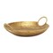 Homeroots 10in Gold Cast Iron Handmade Round Trinket Tray With Handles 634802 - alternate 1