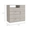 Homeroots 36" Light Gray Four Drawer Combo Dresser With Open Shelf 544045 - alternate 6