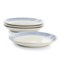 Martha Stewart Blue Rim 4 Piece 8.25 Inch Round Stoneware Dessert Plate Set in Blue 130151.01 - alternate 6