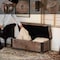 Vintiquewise Rustic Wooden Storage Trunk Bench for Decortive Organization or Seating QI004861.L - alternate 5