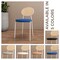 Leisuremod Euston Dining Chair with Velvet Seat and White Steel Frame in Navy Blue ECW17NBU - alternate 8