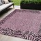 Homeroots 5' X 8' Pink Animal Print Washable Indoor Outdoor Area Rug 607657 - alternate 1