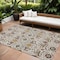 Homeroots 10' X 14' Ivory Red And Green Floral Washable Indoor Outdoor Area Rug 604652 - alternate 1