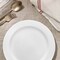 Smarty Had A Party 10.25" White with Silver Edge Rim Plastic Dinner Plates (120 Plates), 120PK 110S-CASE - alternate 1