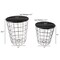 Lavish Home Set of 2 End Tables Nesting Tables with Removable Wood Tops, Metal Basket Bases 80-ENDTBL-21 - alternate 6