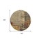 Homeroots 8' Khaki Charcoal And Terra Cotta Round Abstract Washable Indoor Outdoor Area Rug 606039 - alternate 7