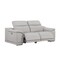 Homeroots 80in Ash Gray and Silver Leather Power Reclining Loveseat 643820 - alternate 6