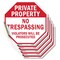 Signmission Private Property No Trespassing Vio, 4 inch X 4 inch, Vinyl Decal, 5PK OC-D-5PACK-4-148 - alternate 1