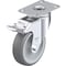 Blickle Swivel Plate Caster, TPR, 4", Brake LKPA-TPA 101G-12-FI - alternate 1