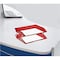 Acrimet Facility 2 Tier Letter Tray Side Load Letter Size Desktop File Organizer Plastic Clear Red 253.7 - alternate 6