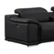 Homeroots Black Leather Modular L Shaped Eight Piece Corner Sectional With Console 643920 - alternate 3
