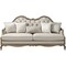 Homeroots 86" Brown And Beige Upholstered Solid Wood Sofa With Toss Pillows 491013 - alternate 1