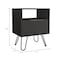 Homeroots 22" Black Wood Nightstand 543640 - alternate 12