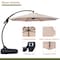 Wrightmaster 11 ft. Aluminium Cantilever Umbrella with Concealed WheelBase for Backyard, Patio in Beige ZR-004.001 - alternate 7