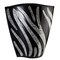 Homeroots 14" Black And Silver Striped Wavy Polyresin Table Vase 468943 - alternate 5