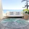 Homeroots 8' Teal Blue And Lavender Round Abstract Washable Indoor Outdoor Area Rug 615628 - alternate 6